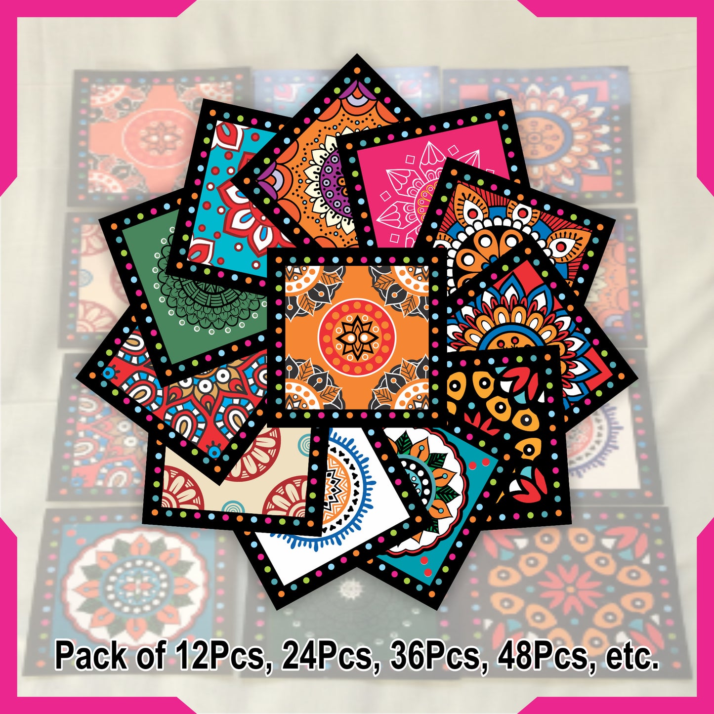 Pack of 60 | DIY Tile Sticker Sheets for Home Decor