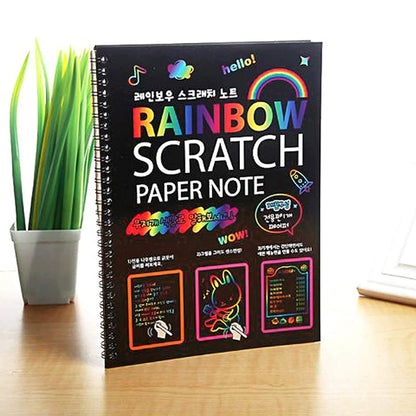 DIY Rainbow Scratch Book Drawing Pad